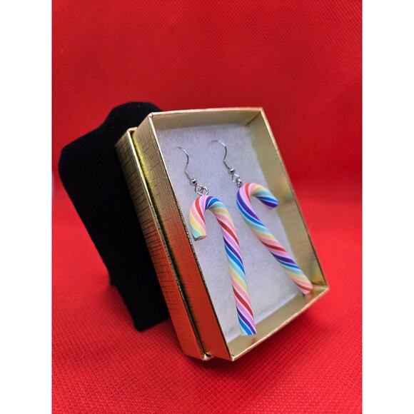 **5 for $25**/ Candy Cane Dangle Earrings for Pierced Ears, NWOT - Picture 6 of 6